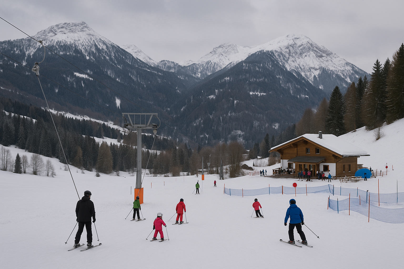 Tirolina en Familien-Skizentrum Schneeberg-Mitterland